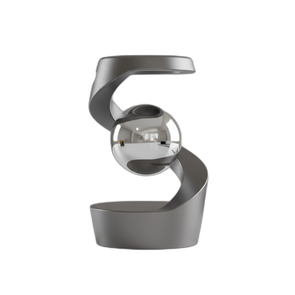 Kinetic levitator product cutout with transparent background for the drop hero circle