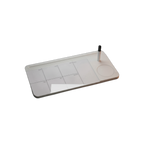Glass desk whiteboard cutout on a transparent background for the drop hero circle